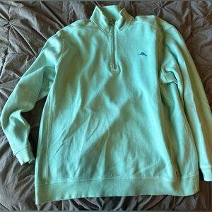 👉🏼Like New👈🏼 Tommy Bahama Relax Half Zip Sweatshirt Pullover Turquoise Size: XXL